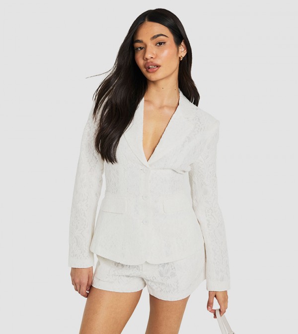 Occasion Lace Single Breasted Blazer
