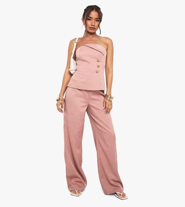 Gold Trim Straight Leg Trousers