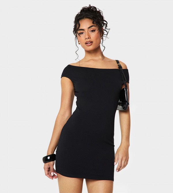 Off Shoulder Ruched Mini Dress