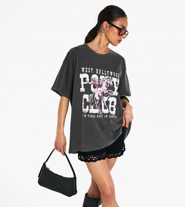 West Hollywood Pony Club Printed T-Shirt