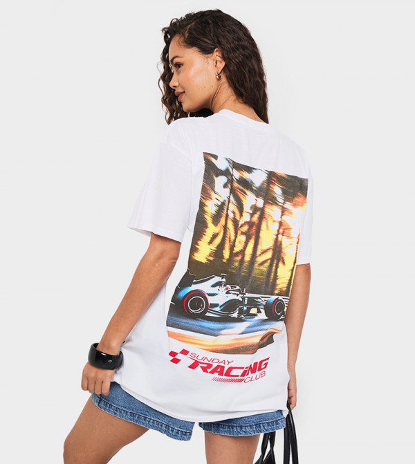Sunday Racing Club Printed T-Shirt