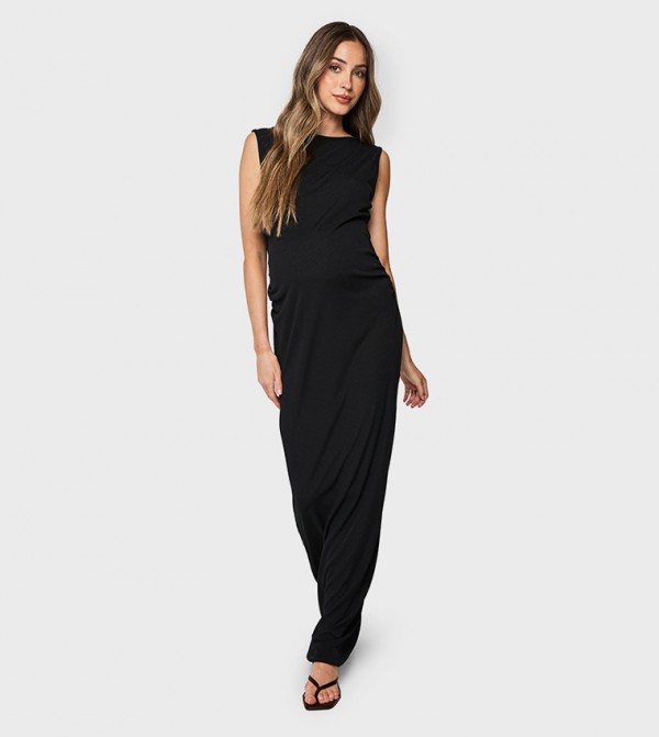 Ribbed Maxi Maternity Dress