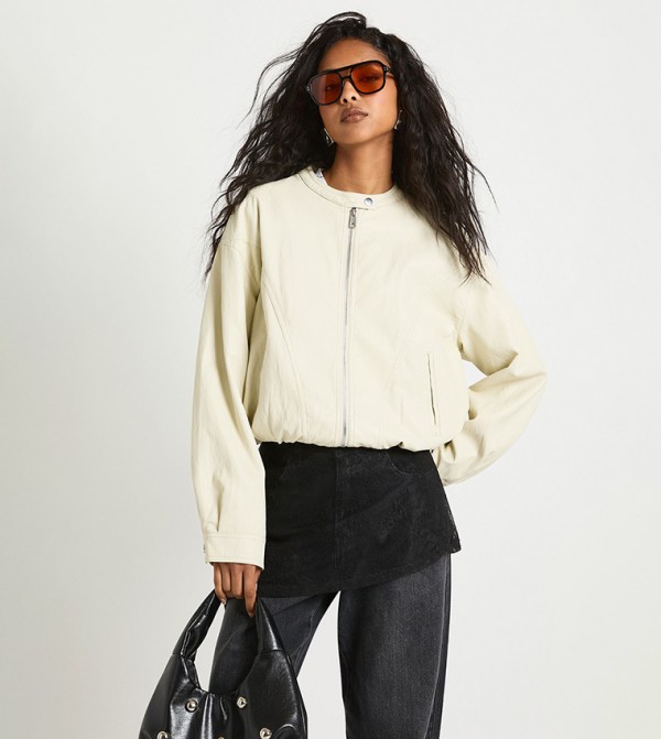 Faux Leather Moto Jacket