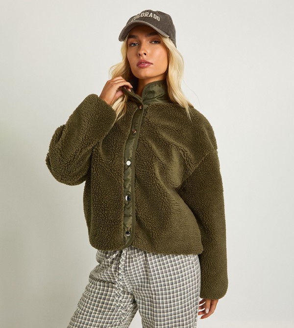 Teddy Button Up Jacket