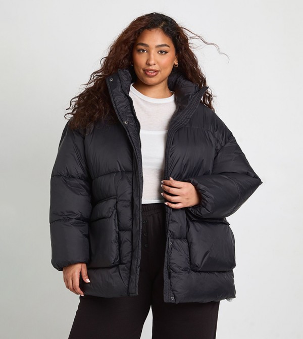 Curve High Neck Puffer Jacket