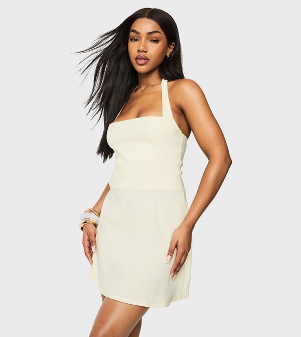 Bengaline Square Neck Skater Dress