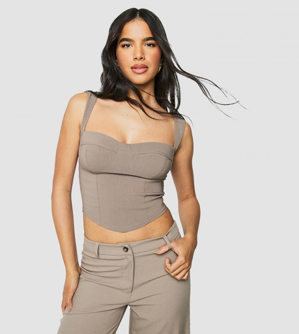 Bengaline Cup Detail Corset Top