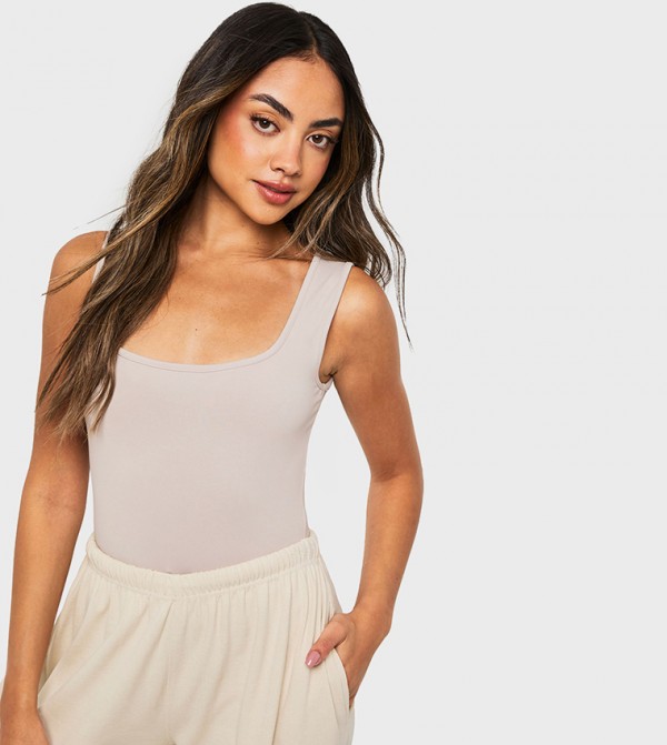 Soft Slinky Scoop Neck Bodysuit