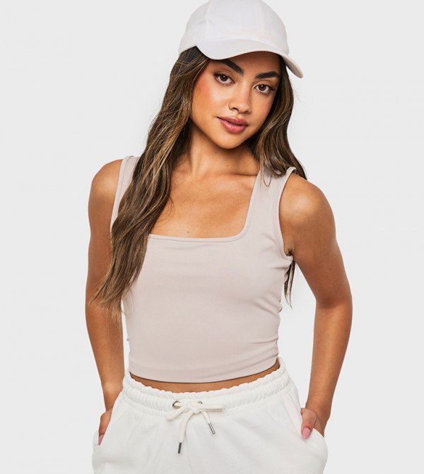 Soft Slinky Square Neck Tank Top