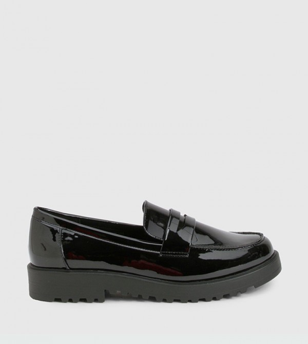 Solid Patent Chunky Loafers