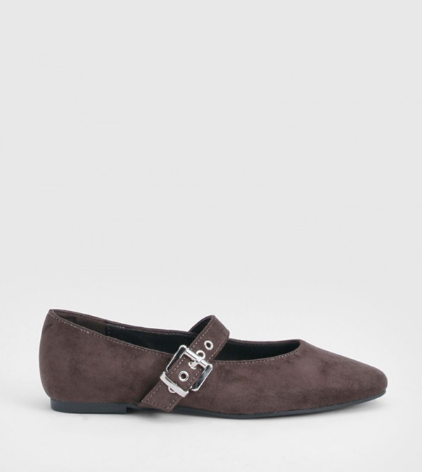 Buckle Detail Ballet Flats