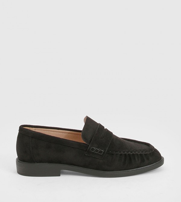Ruched Faux Suede Loafer