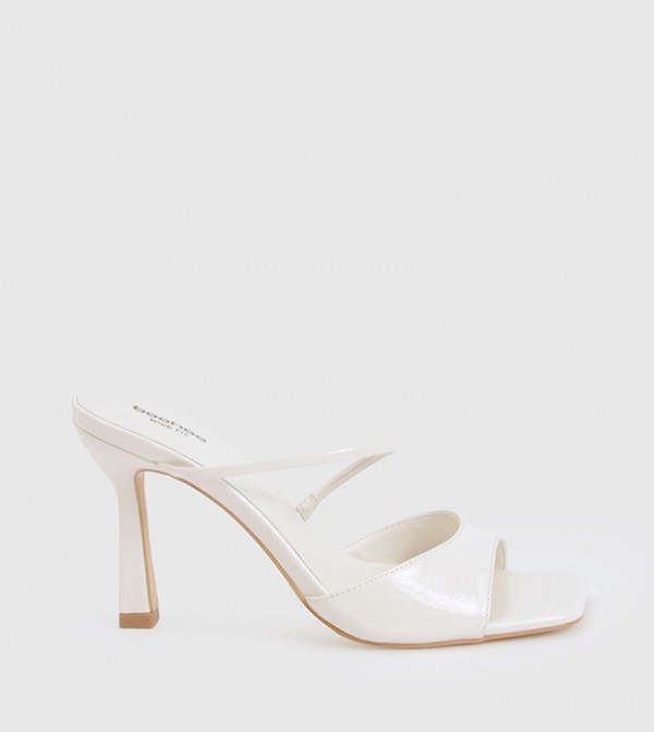 Open Toe Asymmetric Heel Sandals