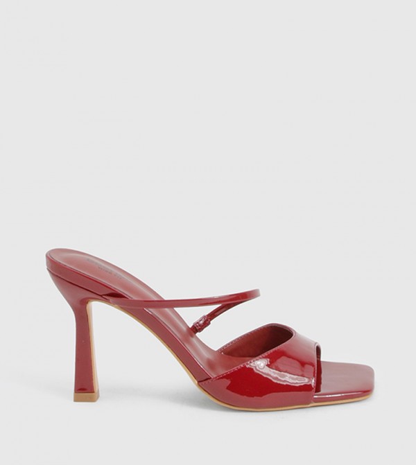 Open Toe Asymmetric Heel Sandals