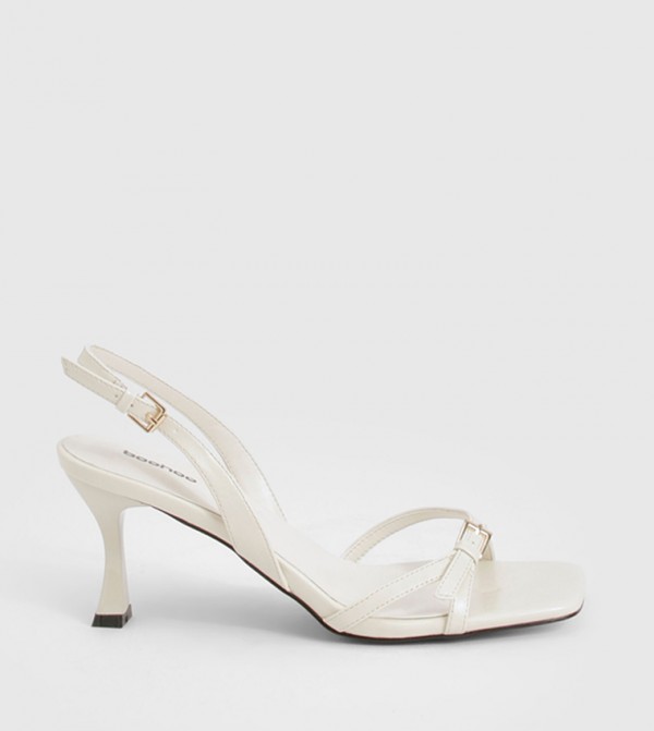 Buckle Detail Slingback Heel Sandals