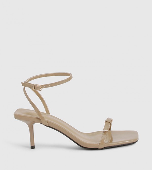 Wide Fit Ankle Strap Heeled Sandals