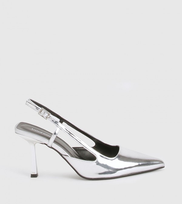 Metallic Slingback Pumps