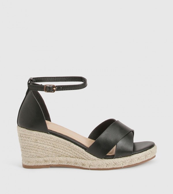 2 Part Espadrille Wedge Sandals