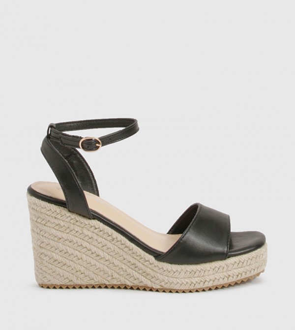 2 Part Espadrille Wedge Sandals