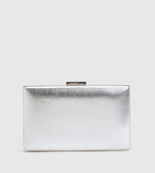Metallic Structured Clutch Bag