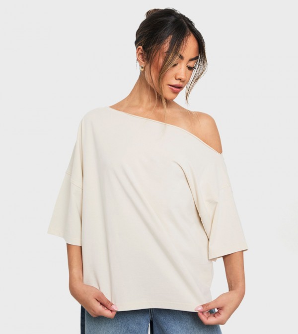 Off Shoulder Oversized T-Shirt