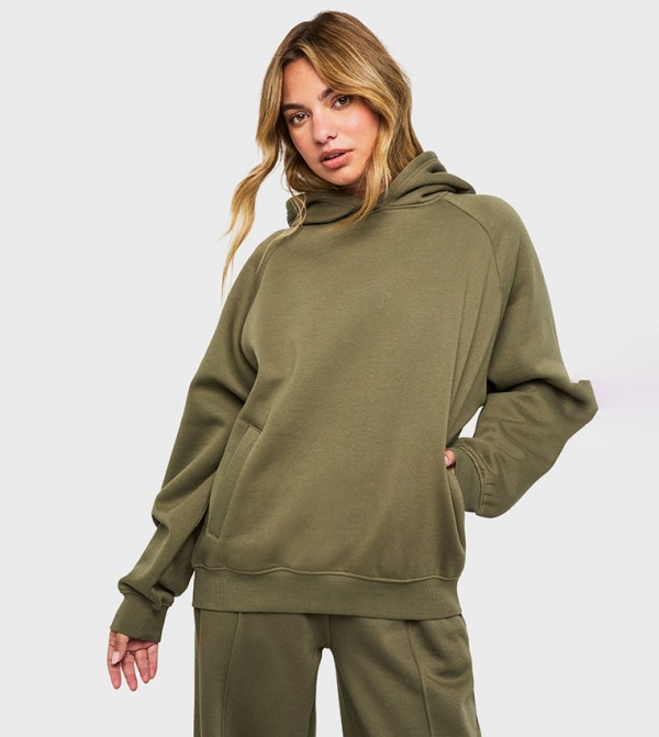 Raglan Seam Oversized Hoodie