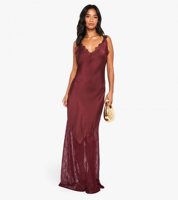 Petite Lace Hem Slip Dress