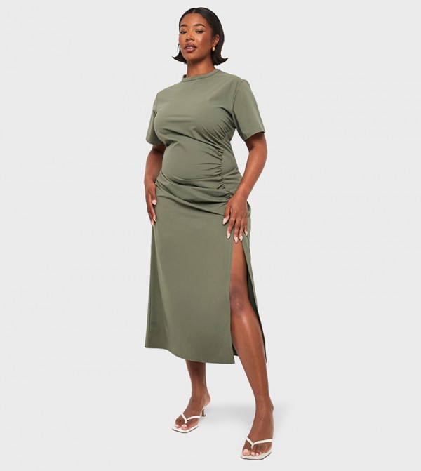 Curve Ruched Detail T-Shirt Dress