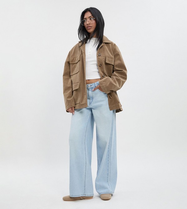 Mid Waist Loose Fit Skater Jeans