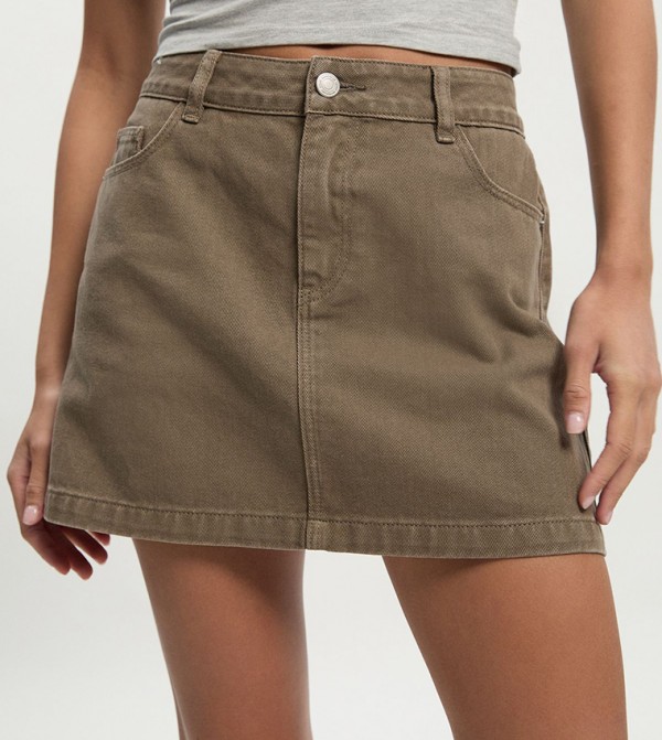 تنورة جينز ميني مغسولة 