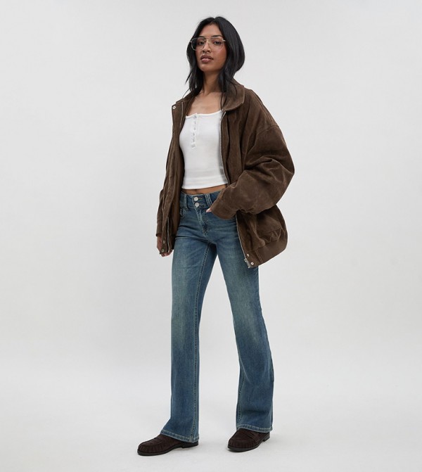 بنطال جينز بخصر منخفض 