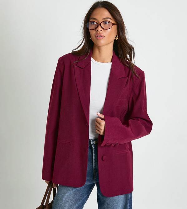 Single Breasted Relaxed Fit Tailored Blazer