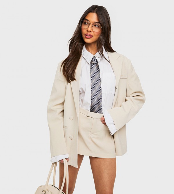 Double Breasted Oversized Tailored Blazer