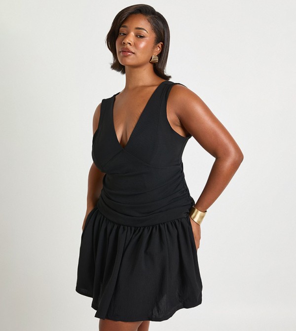 فستان ميني كورسيه للمقاسات الكبيرة 