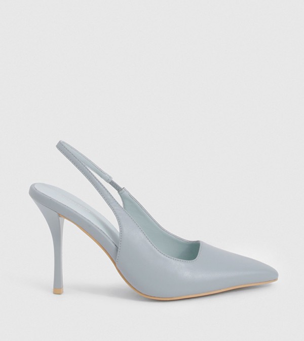 Stiletto Patent Slingback Pumps