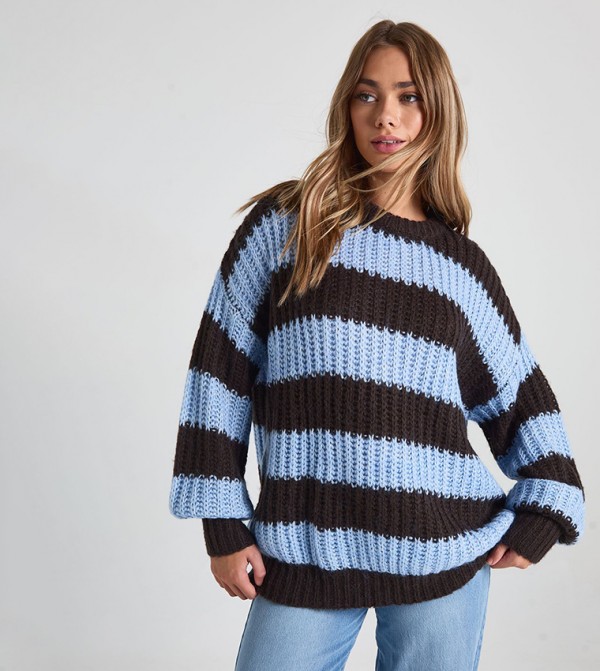 Chunky Knit Oversized Crew Neck Jumper