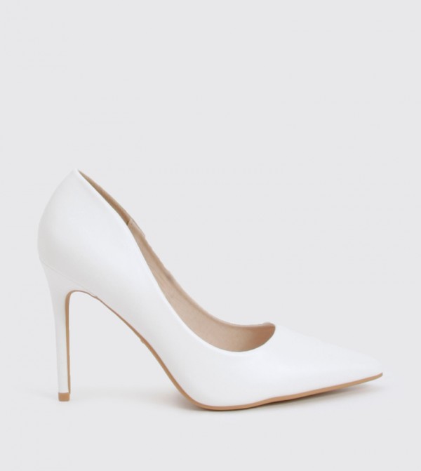 Faux Leather Stiletto Heel Pumps