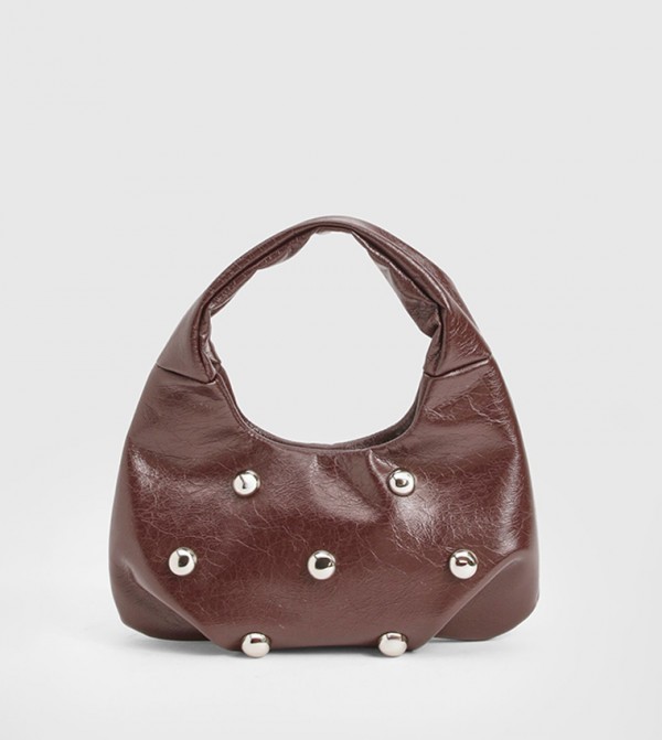 Studded Detail Hobo Bag
