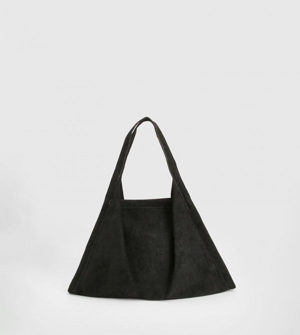 Faux Suede Tote Bag