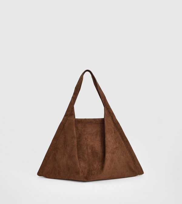 Faux Suede Tote Bag