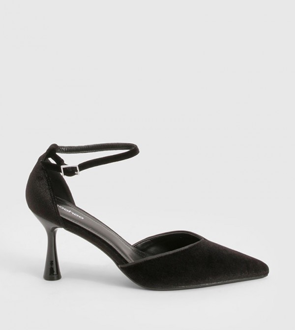 Velvet Pointed Toe D'Orsay Pumps