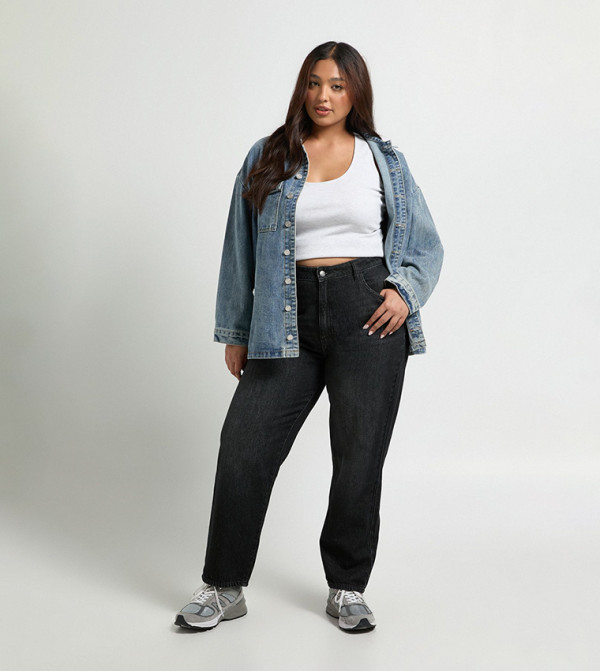 Curve High Waist Mom Fit Jeans