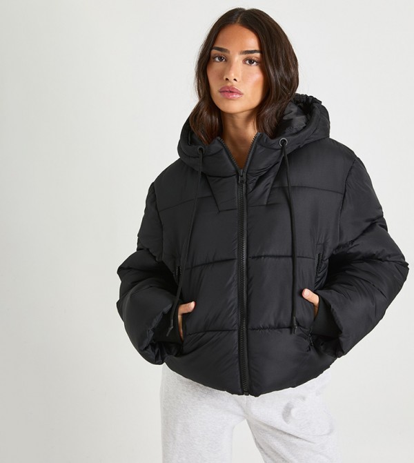 Petite Hooded Padded Puffer Jacket