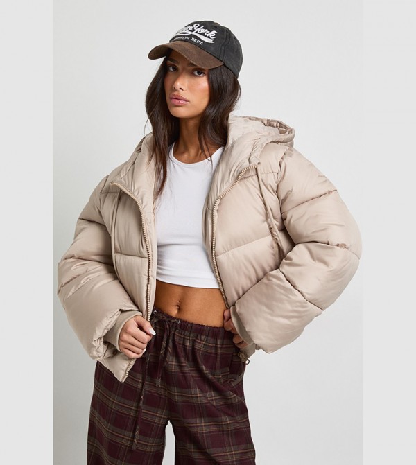 جاكيت بفر مبطن بهودي للمقاسات الصغيرة