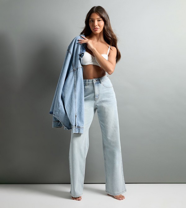 High Waist Straight Fit Jeans