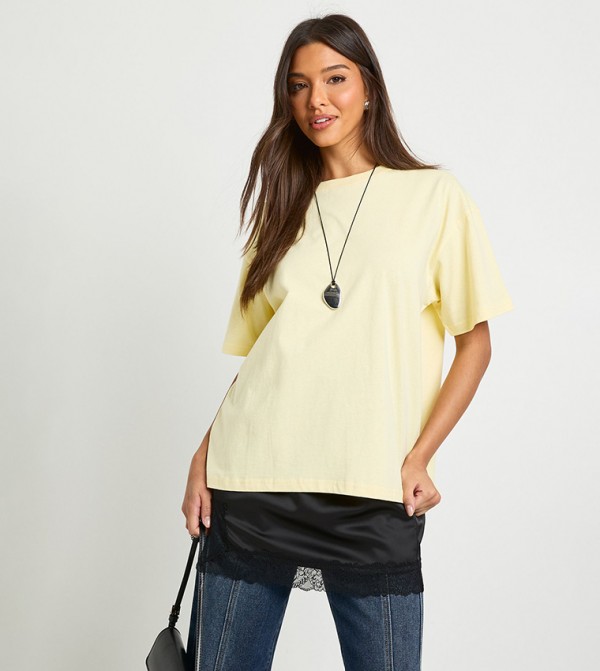 Solid Short Sleeves Oversized T-Shirt