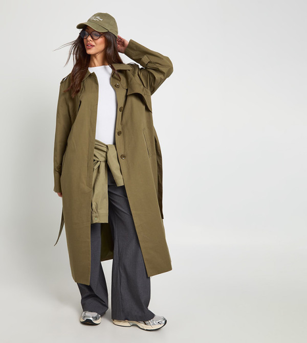 Belted Oversized Trench Coat