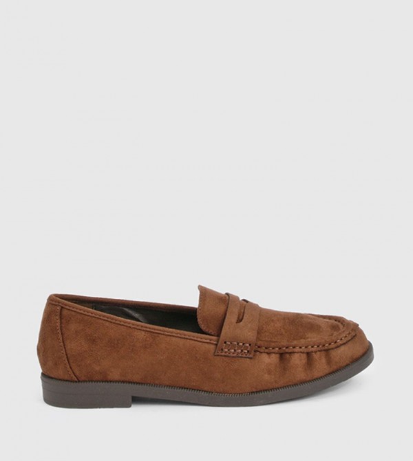 Faux Suede Slip-On Loafers