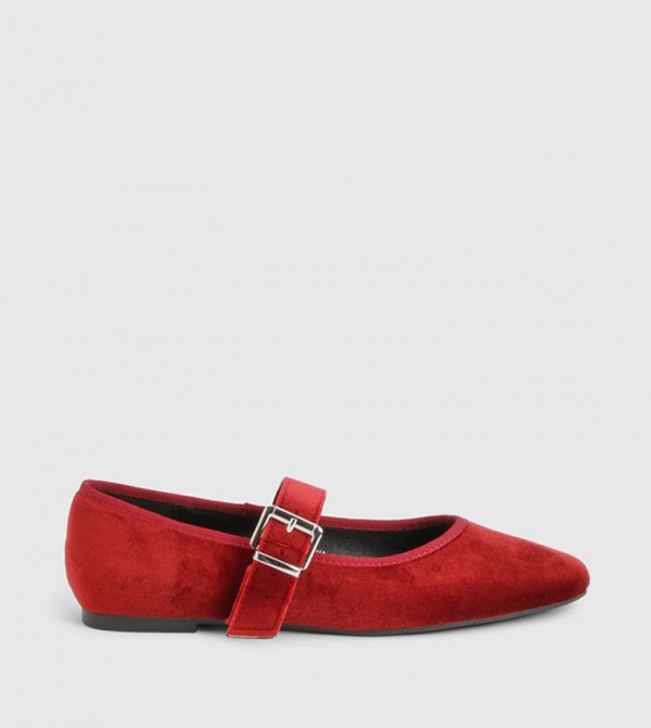Velvet Mary Jane Shoes