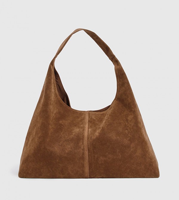Faux Suede Tote Bag